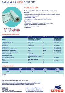 URSA SECO - technický list